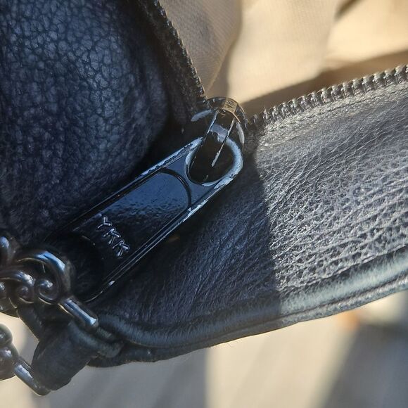 Brighton Black Leather Flower Appliqué Shoulder Bag - Picture 9 of 9